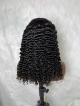 {DERNIÈRE-PIÈCE-EN-STOCK} Perruque sans colle 9x6 à cordon de serrage en cheveux naturels, avec dentelle fondante et boucles birmanes