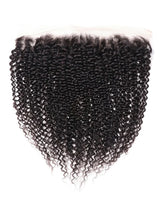 Melt de Peau Dentelle Pré-Épilée Ligne de Cheveux Délicate 13x4 Frontal en Dentelle Boucles Birmanes/Frisées (Pas une Perruque)