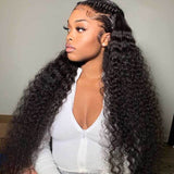 {Vente Flash} Perruque Lace Front 360 Cheveux Humains 250% Invisible avec Bracelet Vague Profonde