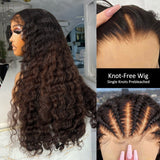 SANS NŒUDS - Perruque frontale en cheveux naturels 13x6 avec dentelle fondue pré-épilée | Ombre Loose Wave