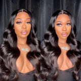 {Achetez-en 1, obtenez-en 1 gratuit} Perruque Lace Front 13X4 en cheveux humains avec dentelle transparente, coupe Body Wave