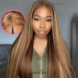 Perruques Highlight Glueless 6x4 Cheveux Humains Pré-coupées avec Dentelle Melt Skin Pré-épilées Prêtes à Porter