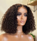 {50 % de réduction} Perruque Lace Front 13x4/13x6 en Cheveux Humains Bouclés Birmans BOB 250 %