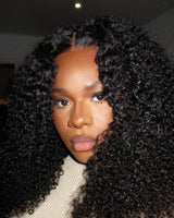 Viona | Perruque Lace Frontal 5x5 avec Raie Fermée, Cheveux Humains Vierges Pré-épilés | Frisé Crépu