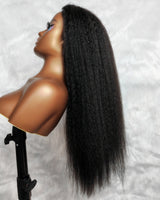 Perruque Cheveux Humains Raides Crépu Lace Skin Melt 5x5/13x6 Bonnet Air Amélioré Sans Nœuds