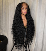 Lagos Hairline Perruque Loose Wave avec Frontal en dentelle Skin Melt préformée en M 13x6