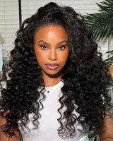 Perruque Lace Front sans colle 13x6 en cheveux crépus lâches (Skin Melt), bonnet ajusté