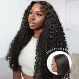 Perruque Lace Front 13x6 Fitted Cap Sans Colle Effet Peau Naturelle Frisée Birmane