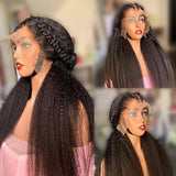 Nicole | Perruque Lace Front à Faux Cuir Chevelu Prédécoupé en Cheveux Humains Vierges | Kinky Straight