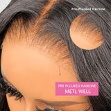 Perruques Wear Go sans colle en dentelle pré-coupée 6x4 Skin Melt Swiss Lace pré-épilée cheveux humains Onde d'eau