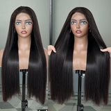 Perruque Bob Lisse Extrémités Pleines, Cheveux Humains Double Draw 250% avec Dentelle 4x4/13x4
