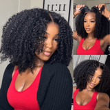 Péruque Curly Crépue avec Cordon de Serrage Amélioré, Bonnet Dôme, Dentelle HD Pré-Coupée et Coupe 3D