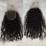 5x5 Closure et 3 Bundles de Cheveux Humains Vierges Skin Melt Lace Boucles Birmanes