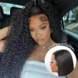 Perruque Lace Front Bouclée 13x6 Sans Colle avec Bonnet Ajusté Effet Seconde Peau