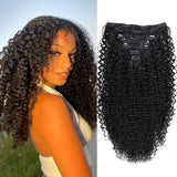 Extensions de cheveux à clips bouclés sans colle en cheveux humains vierges (Tissage)