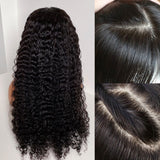 Perruque Lace Front Bouclée 13x6 Sans Colle avec Bonnet Ajusté Effet Seconde Peau