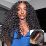 Perruque frontale invisible 360 Skin Melt Lace Wig 2.0 pré-coupée sans nœuds cheveux humains bouclés