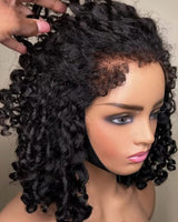 Curly Baby Hair 13x6 Naturel 4C Edge Skin Melt Lace Frontal Perruque Bob Bouclée Coily