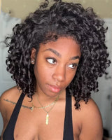 Curly Baby Hair 13x6 Naturel 4C Edge Skin Melt Lace Frontal Perruque Bob Bouclée Coily