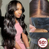 {50 % de réduction} Perruque Lace Closure prédécoupée 7x5 avec dôme à cordon, parfaite pour un effet indétectable