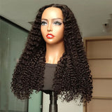 Perruques bouclées profondes en cheveux humains, découpées, sans colle, 6x4, en dentelle suisse Skin Melt, pré-épilées, prêtes à porter