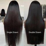 Perruque Bob Lisse Extrémités Pleines, Cheveux Humains Double Draw 250% avec Dentelle 4x4/13x4