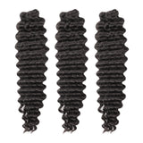 Extensions de cheveux humains Soft Feather Crochet Braid, noir naturel/multicolore