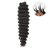 Extensions de cheveux humains Soft Feather Crochet Braid, noir naturel/multicolore