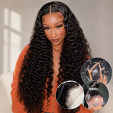 Full Lace 200% Natural Hairline HD/Transparent Human Hair Lace Wig Deep Wave