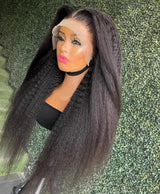 Claire | Perruque Lace Front en Cheveux Humains Pré-épilée 13x4 Pleine Frontale | Raide Crépue