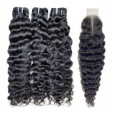 Perruque Lace Closure 2x6 avec Tissage Lisse Soie Cheveux Humains