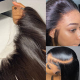 Mèches sans nœuds, dentelle invisible, ligne de cheveux pré-épilée délicate, frontal 13x6 (non perruque)