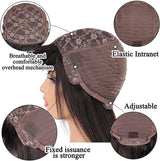Perruque de cheveux humains pleine machine, ombrée, marron gingembre, avec frange