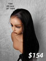 {DERNIER-PRIX-LIQUIDATION} Perruque Lace Front 13x6 HD en Cheveux Humains Lisses avec Ligne de Cheveux Délicate
