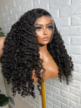 {Vente Flash} Perruque Lace Frontale 13x6 3D FULL FRONTAL Skin Melt avec Cheveux Humains Pré-épilés | Boucles Birmanes