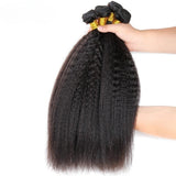 Extensions de cheveux tissés ondulés crépus en cheveux naturels de haute qualité