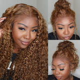 {Vente Exceptionnelle} Perruque Lace Frontale 360 Cheveux Humains 250% Invisible Highlight Onde Eau