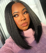 Crystal | Perruque Lace Bob Cheveux Humains Vierges Pré-épilée | Lisse Yaki
