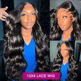 {Vente Flash} Perruque Lace Transparente 4x4/13x4, Densité 250%, Cheveux Humains, Ondulée (Body Wave)