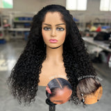 Perruque Cheveux Naturels Bouclés Profonds Lagos Hairline Skin Melt 360 Dentelle invisible