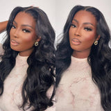 {Vente Flash} Perruque Lace Transparente 4x4/13x4, Densité 250%, Cheveux Humains, Ondulée (Body Wave)