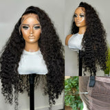Perruque frontale Skin Melt 360 Lace Invisible Strap 250% Cheveux naturels bouclés