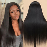 SANS NŒUDS - Perruque frontale en cheveux humains pré-épilés 13x6 en dentelle fondue sur la peau | Yaki léger