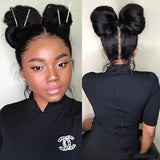 Nicole | Perruque Lace Front à Faux Cuir Chevelu Prédécoupé en Cheveux Humains Vierges | Kinky Straight