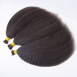 Cheveux Kinky Straight en Vrac, Extensions de Cheveux Humains, Cheveux au Crochet, Tresses Bohèmes sans Nœuds