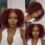 Vanessa | Perruque Lace Bob frisée en Cheveux Naturels Pré-épilés 99J