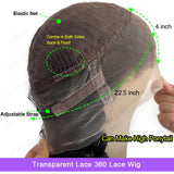 {50 % de réduction} Perruque Lace 360 Pré-épilée Cheveux Humains Raides Ondulés