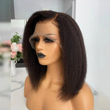 Vera | Perruque Lace Front Bob Cheveux Humains Vierges Pré-épilée | Raides Crépus
