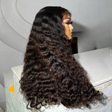 SANS NŒUDS - Perruque frontale en cheveux naturels 13x6 avec dentelle fondue pré-épilée | Ombre Loose Wave