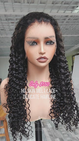 {50 % de réduction} Perruque Lace Front en cheveux humains bouclés 13X6 HD à dentelle fine effet "peau fondue" | Bouclés